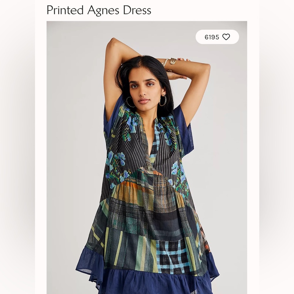 NWT Free People Printed Agnes dress
